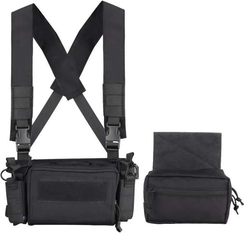 Tacticalband Hunting Tactical Vest Magazine Pouch Modular Chest Rig Set Drop Pouch 3PCS Mag Insert SetXJ250219