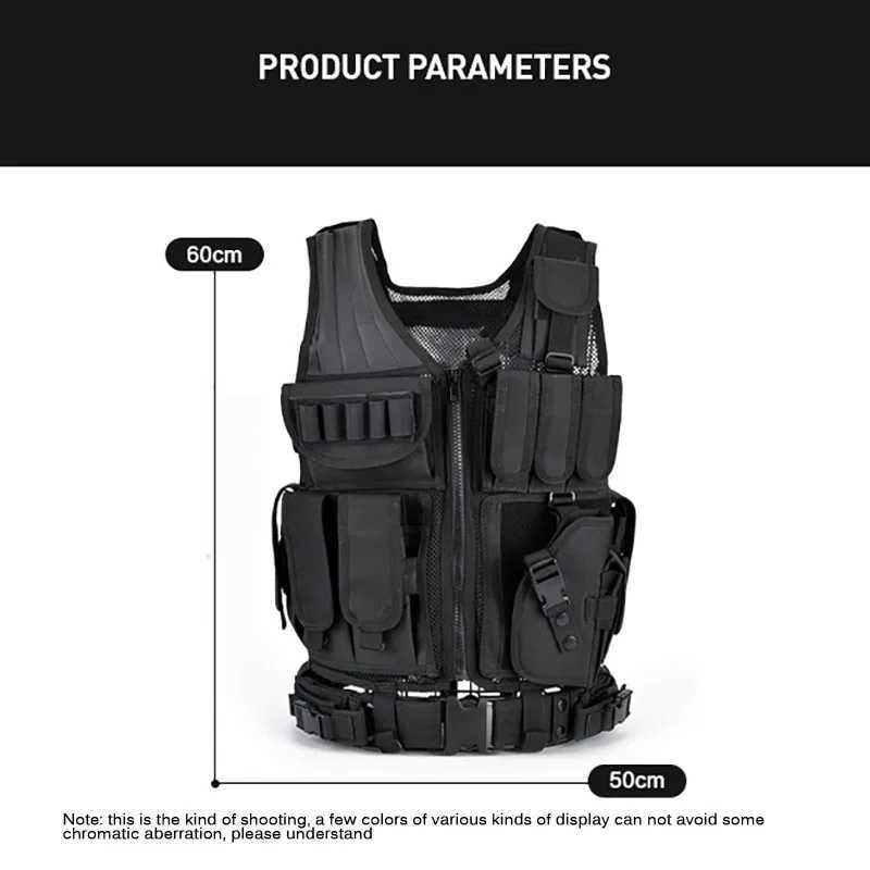 Hunting Security Clothes Swat Tactical Vest Swat Jacket Chest Rig Multi-Pocket SWAT Army CS Hunting Vest Camping AccessoriesXJ250219