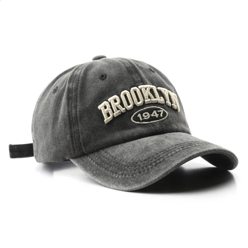Retro brooklyn Letter Embroidery Baseball Caps Spring Summer Men Women Cotton Adjustable Casual Hat Hip Hop Streetwear Sun Hats 250214
