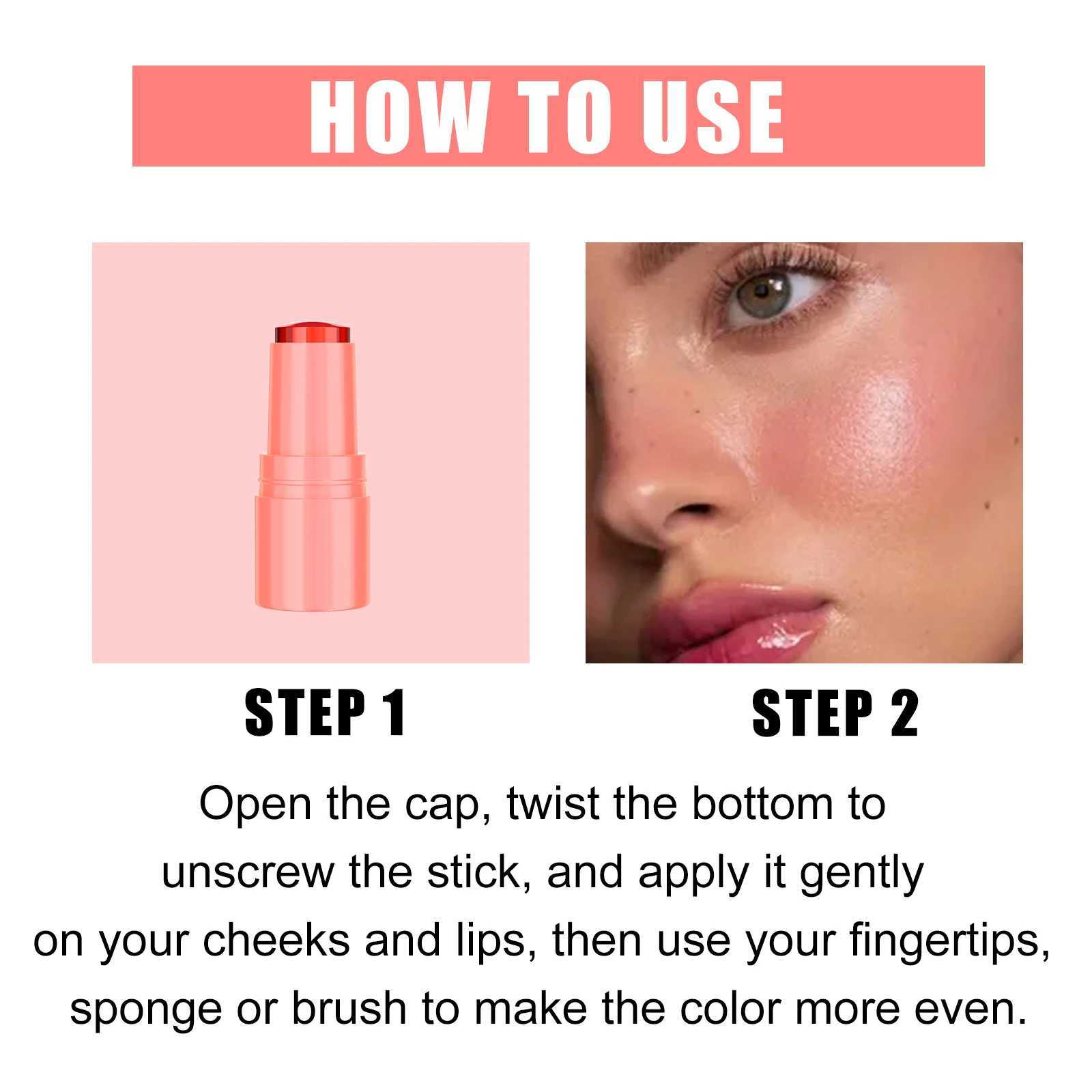 B Lipstick Moisturizing Elastic Jelly Texture Makeup Lip Tint Cooling Water Tint Sheer Lip Cheek Stain for Girl B StickW250219