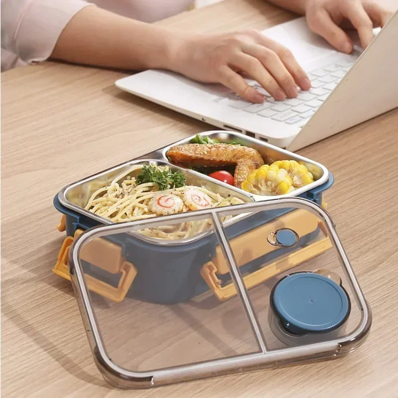 850ml Portable Lunch Boxes for Children Adults Thermo Soup Bento Box Stainless Steel Insulated Heating Food Storage Container 250219