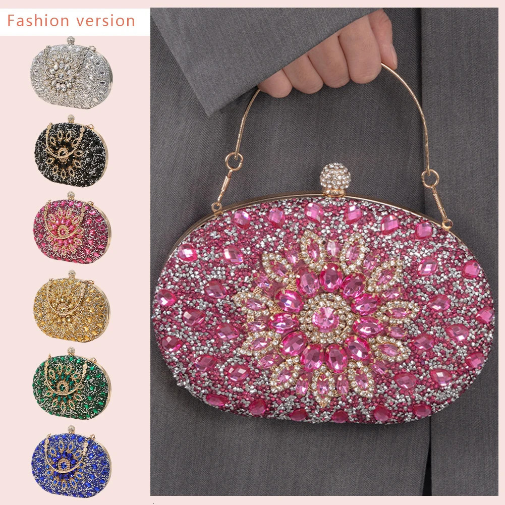 Purses Shoulder Bag Fashion Rhinestone Strap Crossbody Sparkly Women HighCapacity Durable Lightweight Party Gathering 250218