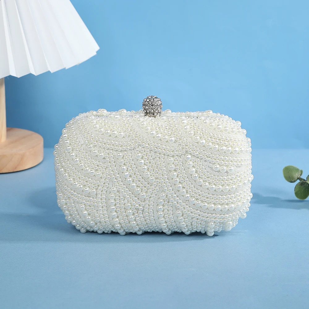 Retro Style ious ner Dinner Bag Pearl Fashionable Practicaldecoration Women Handbag Party Wave Shape Evening 250218