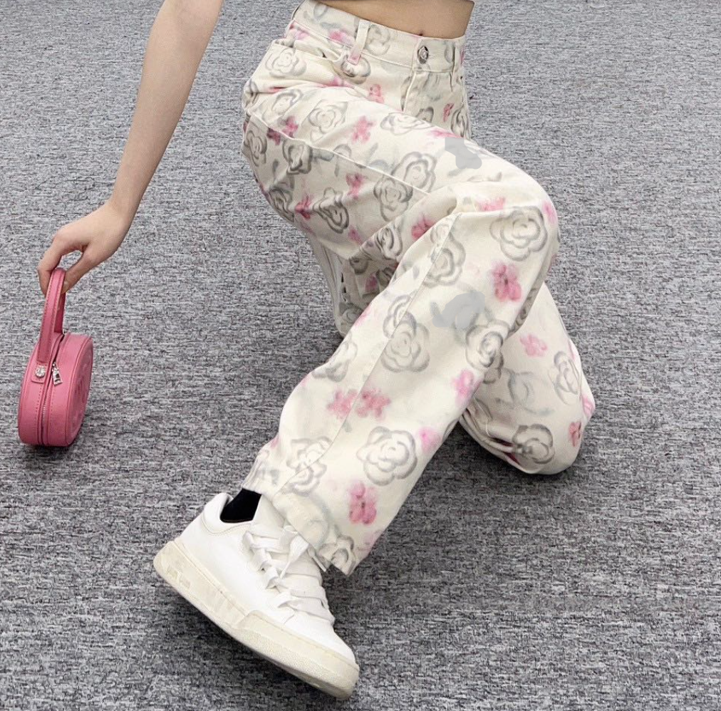 floral pants graffiti Customized Fashion Tailored Fashion drop shipping wholesale factory outlet1