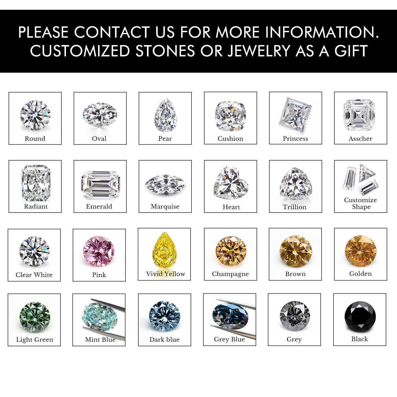 Luster Jewellery 10/14/18k 925 Silver Emerald Cut Moissanite Gold Wedding Ring