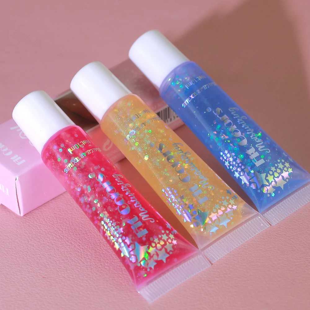 Fit Colors 6 color l Glitter Warm Change soft smooth silky jelly Lip Oil Moisturizing Mirror Lip Gloss Christmas Lip MakeupW250219
