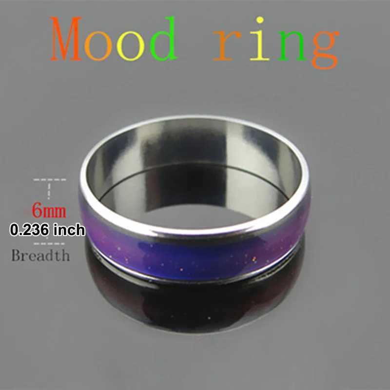 1pc Stainless Steel Mood Ring Changing Color Rings Emotion Feeling Temperature Ring For Women Men Couples Rings Fashion JewelryXJ250219