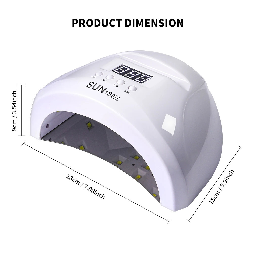SUN 1s Por UV Nail Dryer Gel Polish Drying Lamp 48W LED 30 Beads Uv Led Lamp Nail Potherapy Machine Tool Nail Art Machine 250214