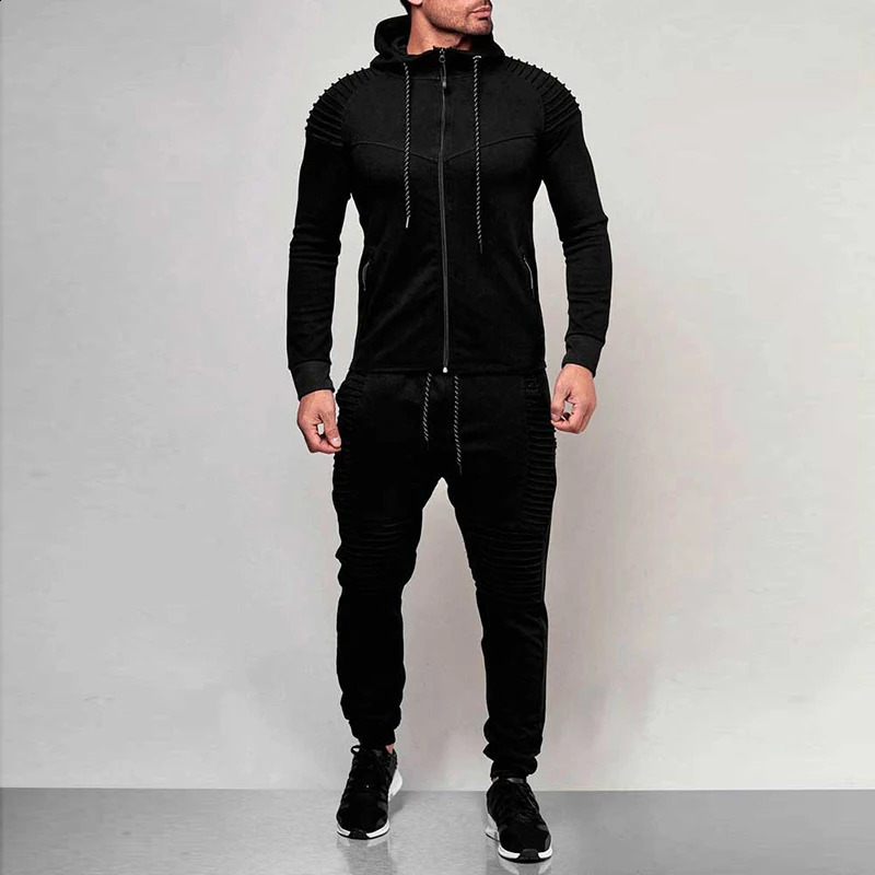 Men Sportswear Hoodies Pants Set Spring Track Suit Clothes Casual Tracksuit Men Sweatshirts Coats Male Joggers Streetwear MY053 250218