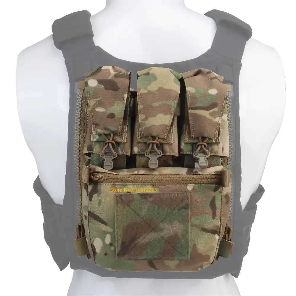 V5 PC Tactical Vest Back Panel Pouch Zip-on GP Pocket FCPC Plate Carrier Expansion Bag Hunting Vest AccessoriesXJ250219