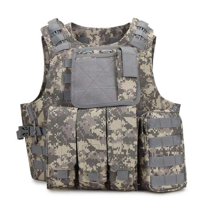 USMC Airsoft Tactical Vest Molle Combat Assault Plate Carrier Tactical Vest Outdoor Clothing Hunting Vest AccessoriesXJ250219