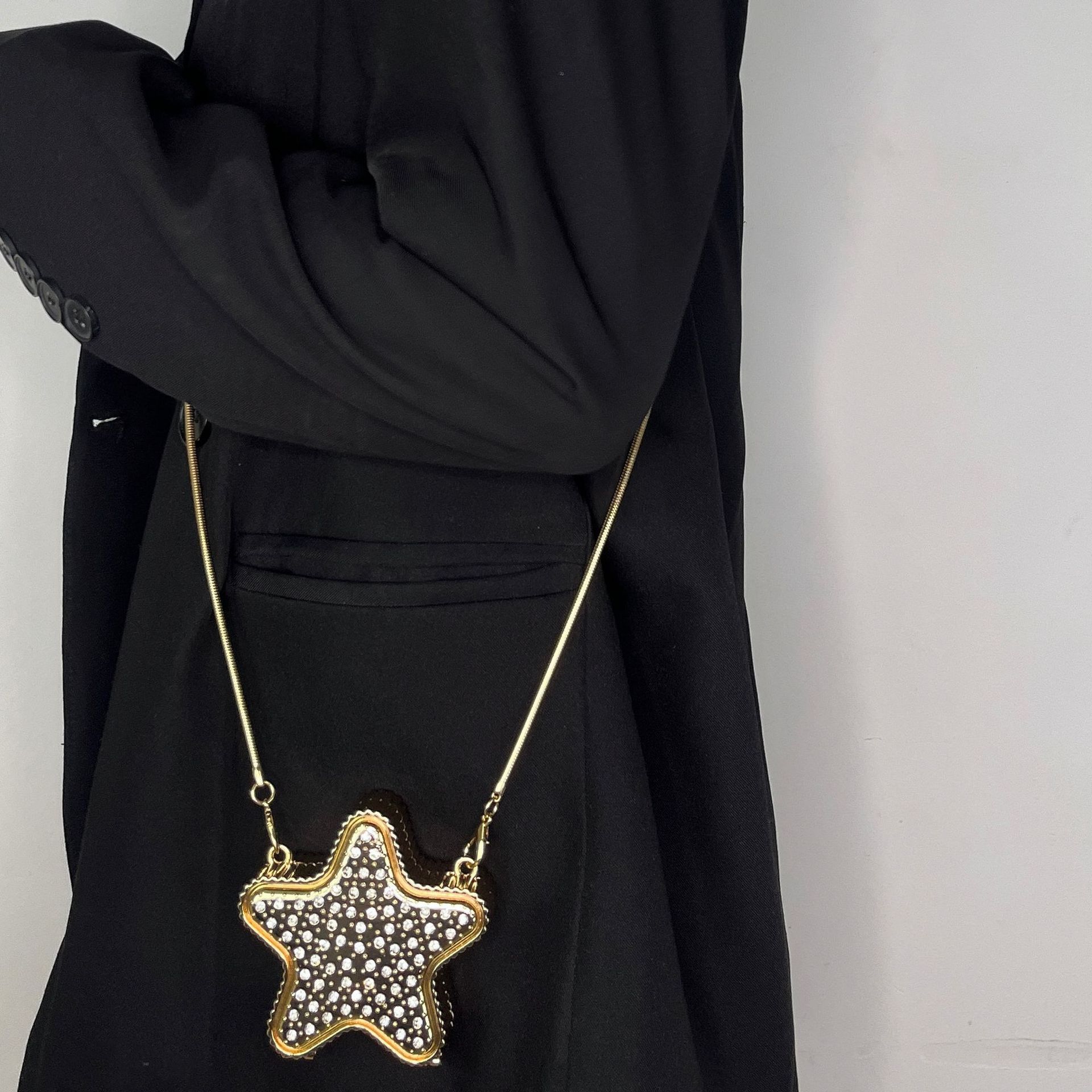 Personalized Mini Women 2025 New Fashion Banquet Star Water Diamond Western Style Single Shoulder Crossbody Bag #swissmilitary