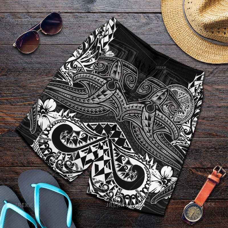 Men's Shorts Vintage 3D Samoa Emblem Print Beach Shorts Kid Fashion Streetwear Board Shorts Unisex Cool Swimming Shorts Mens Swimming Trunks z250