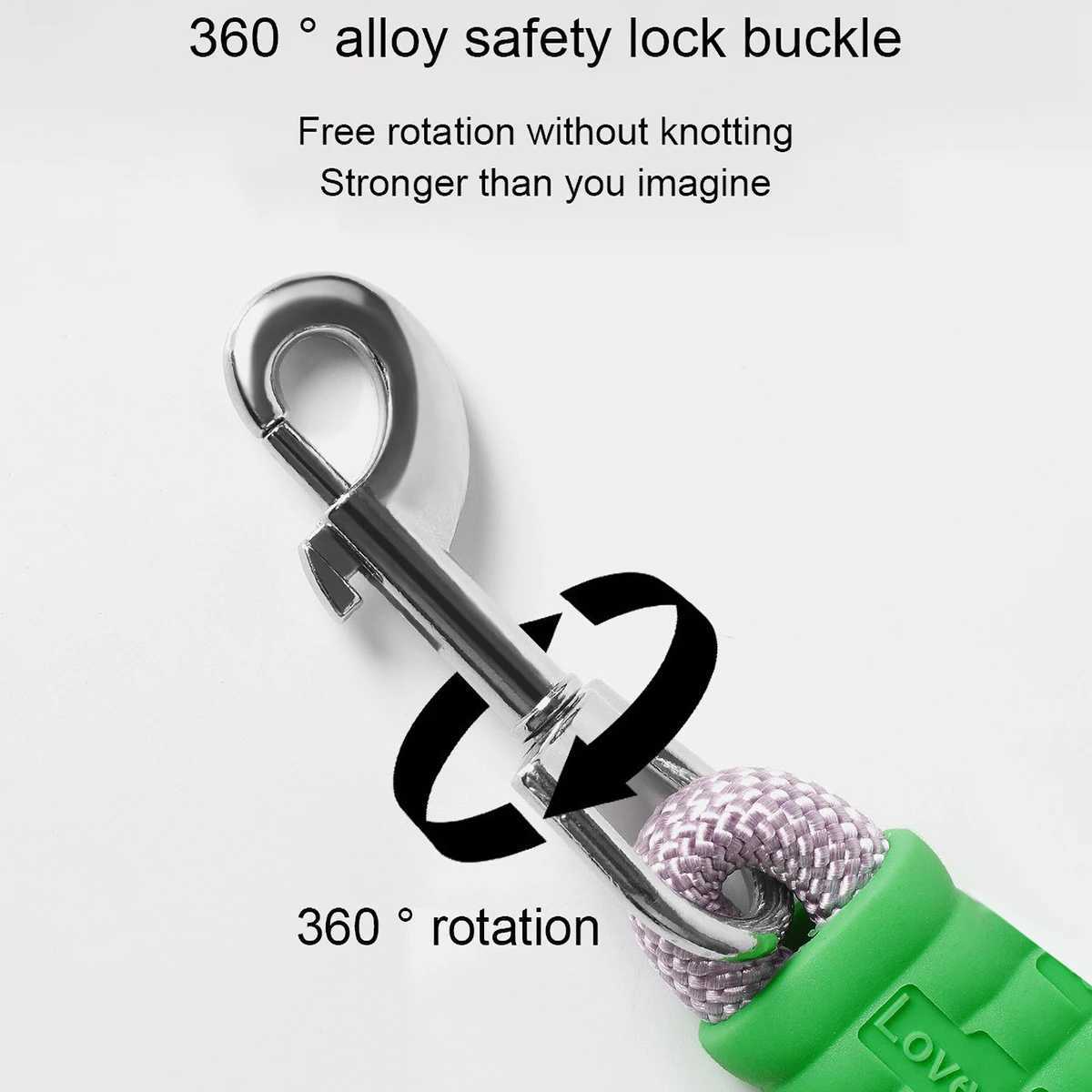 150cm Long Dog Leash with Foam Handle Cushioning Shock-Absorbing Elastic Alloy Buckle Durable Comfortable Rope for WalkingXJ250218