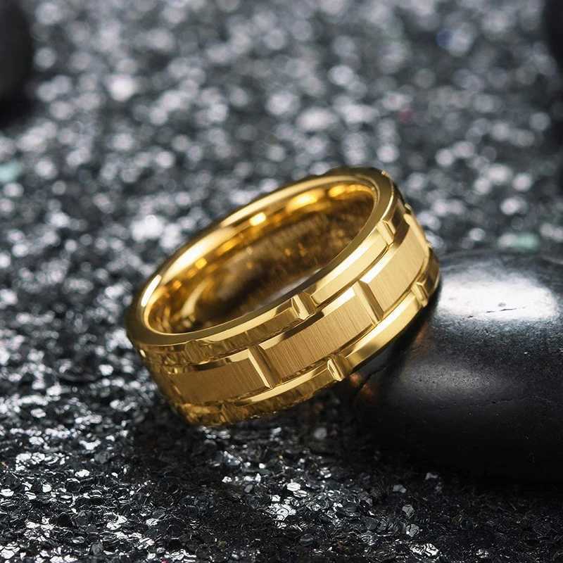 Fashion Stainless Steel Rings for Men Jewelry Accessories Anniversary Gift Trendy Double Groove Watch Band Shape Brushed RingsXJ250219