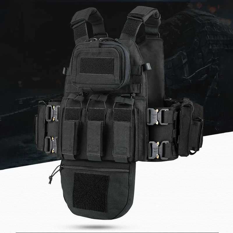 YAKEDA Multifunctional Full Protection Tactical Vest MOLLE Metal Snake Buckle Quick Release Outdoor Camouflage Tactical VestsXJ250219
