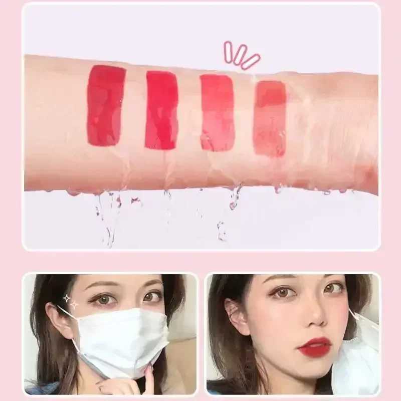 Water Mirror Lip Gloss 4 Color Moisturizing Lip Glaze Long Lasting Lip Ink Face Lip Dual Purpose Liquid Lipstick Cosmetic MakeupW250219