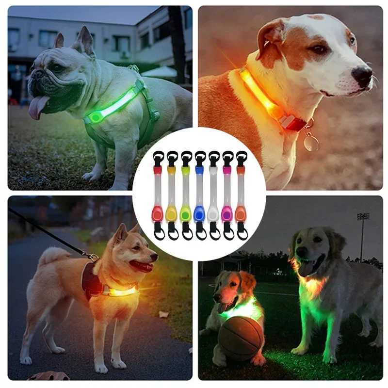 Waterproof Dog Anti-Lost Safety Glowing Collarlti-Color Pendants and Outdoor-Ready Flashing LED Light Strip Night Visibility W250219