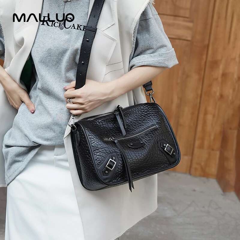 Cowhide Purse: Women's Genuine Shoulder Bag, Designer Crossbody Handbag For Ladies - High-Quality Cow Leather Handbags