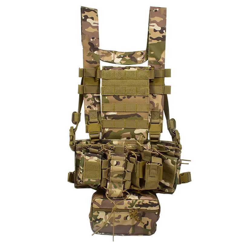 Combat Tactical MolLE Vest Ammo D3 Chest Rig REMovabLE Hunting Airsoft Paintball Gear Vest With AK 47/74 Magazine PouchXJ250219