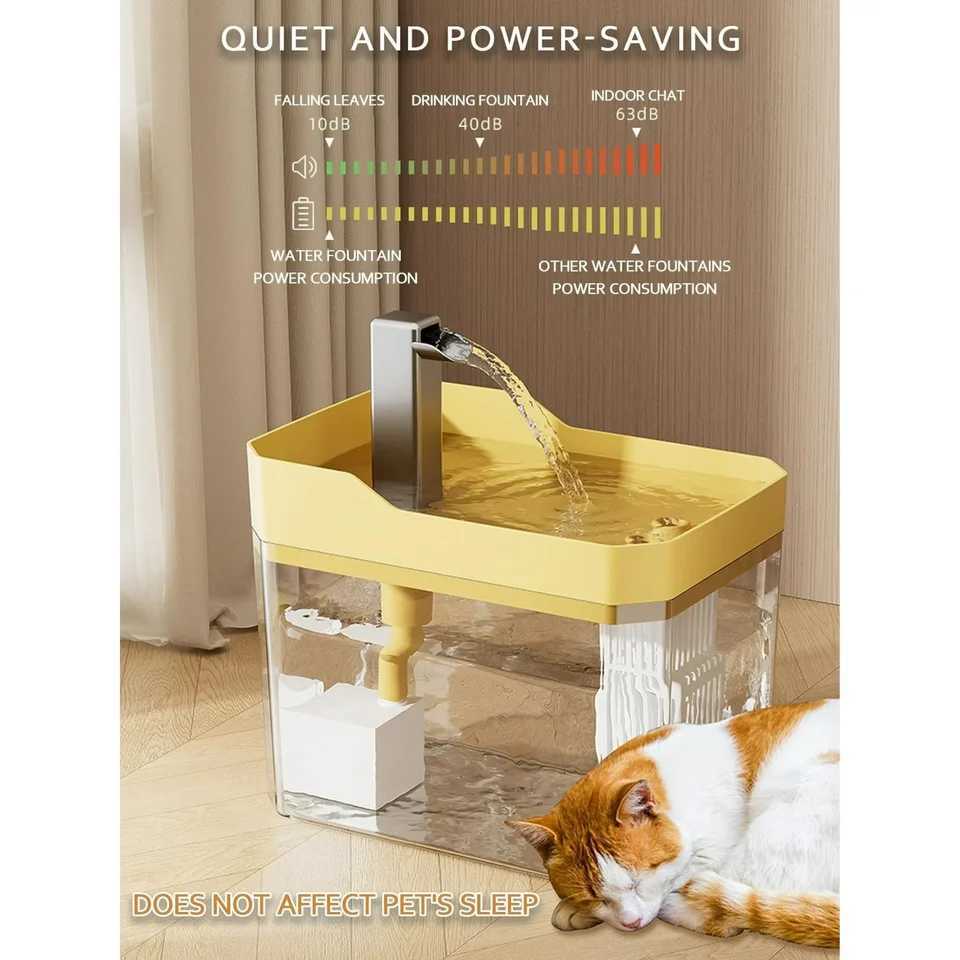 Dog Feeders USB Automatic Water Drinking Fountain Dispenser live water circulation Cat Water Bowl Removable with Pump Water Filter Silent H250218