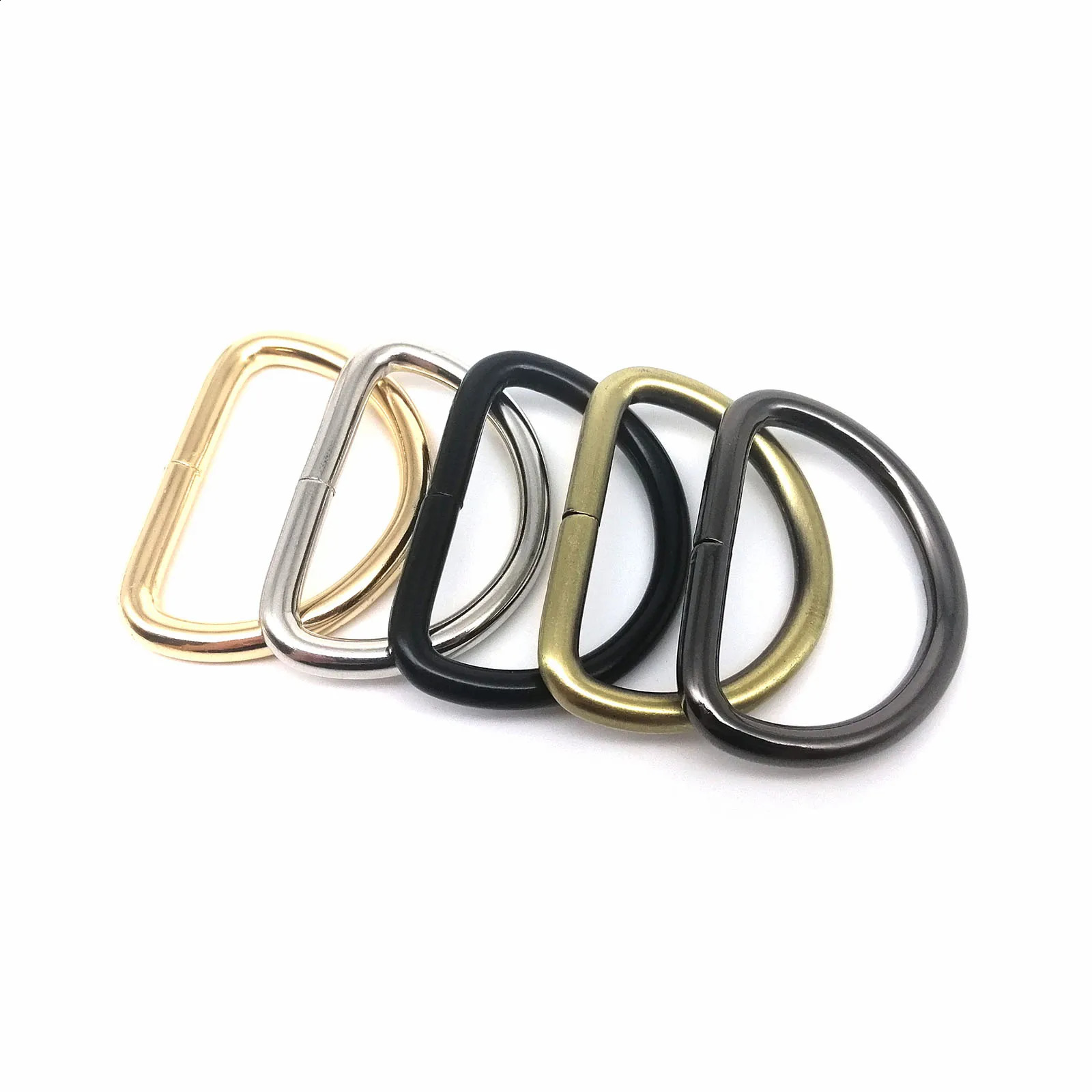 Metal High Quality Thickened Leather Hand Bag Backpack Purse Strap Belt Dog Collar Chain Web Semi O Dee D Ring Buckle Clasp DIY 250213