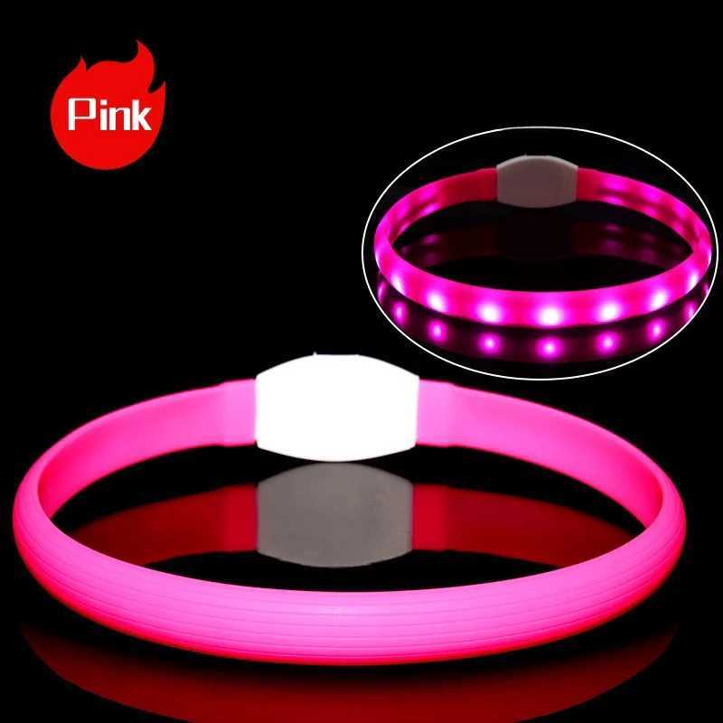 New Led Luminous Dog Collar PVC Waterproof For Large Medium Small Dogs Collar Usb Light Night Safety Pet Glowing Accessories W250219