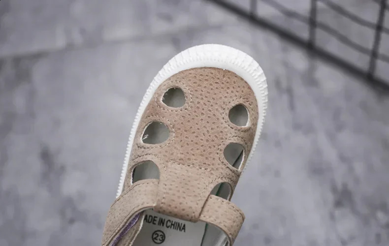 Kids Half Sandals Boys Sports Casual Shoes Cut-outs Hollow Fashion 2024 Spring Summer Toddlers Children Girls Sandals 21-30 250218