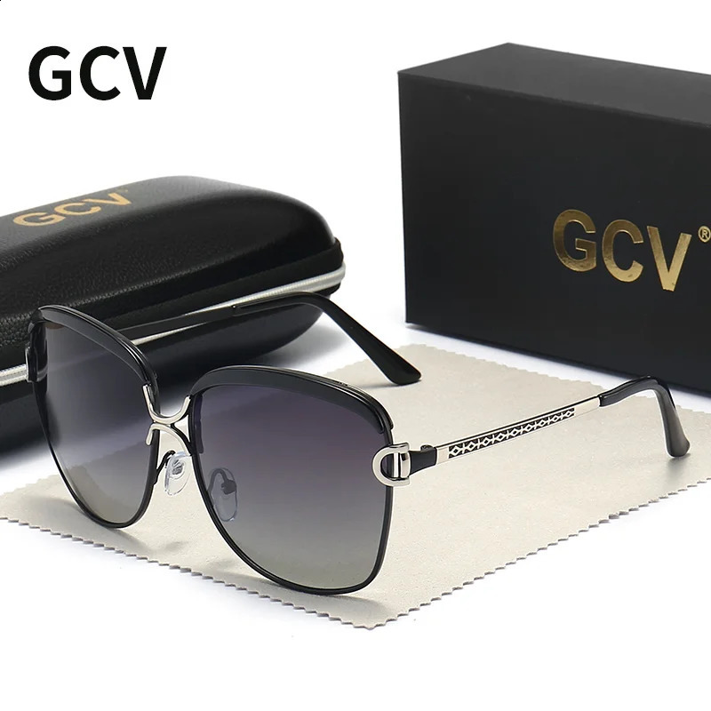 GCV Polarized Ladies Sunglasses Women Gradient Lens Round Sun Glasses Square Oculos Lunette De Soleil Femme 250214