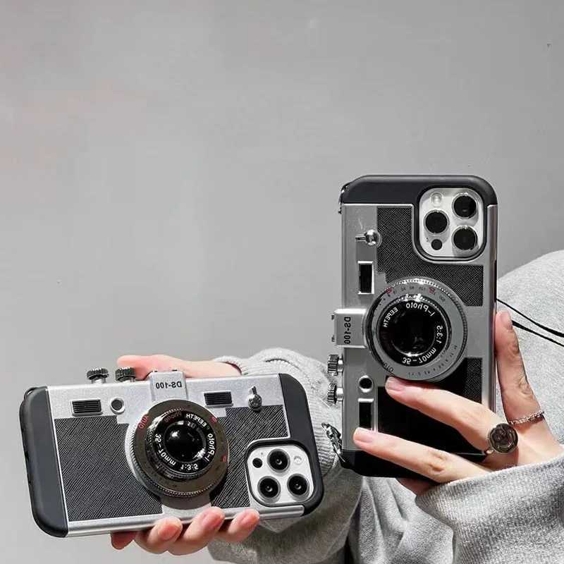 New Arrival Emily In Paris 3D Retro Camera Leather Case for IPhone 11 13 14 15 Pro Max 12 Mini XS XR X 7 8 Plus SE 2022 IPones Accessories O250219