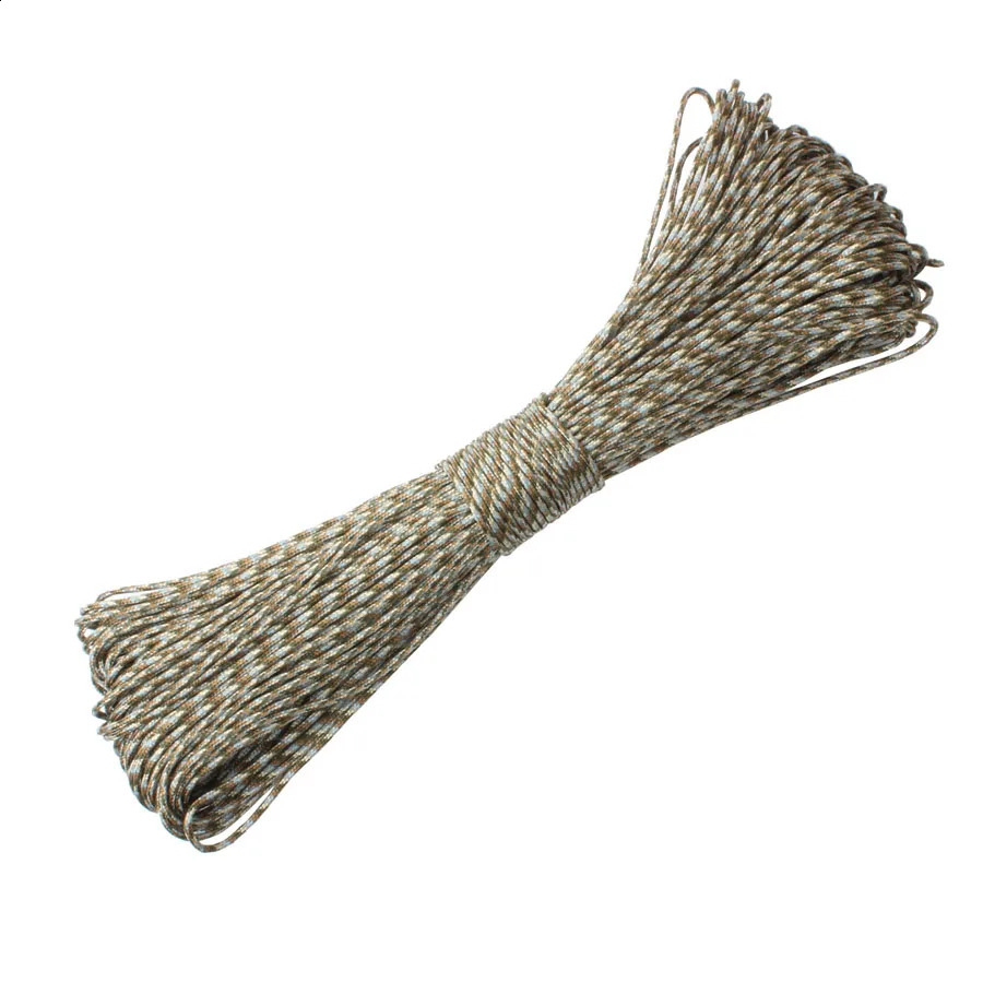 CAMPINGSKY Paracord 2mm Reflective Rope 3 Strand Core Outdoor Camping Cord Parachute Lanyard Tent Multifunction 250611