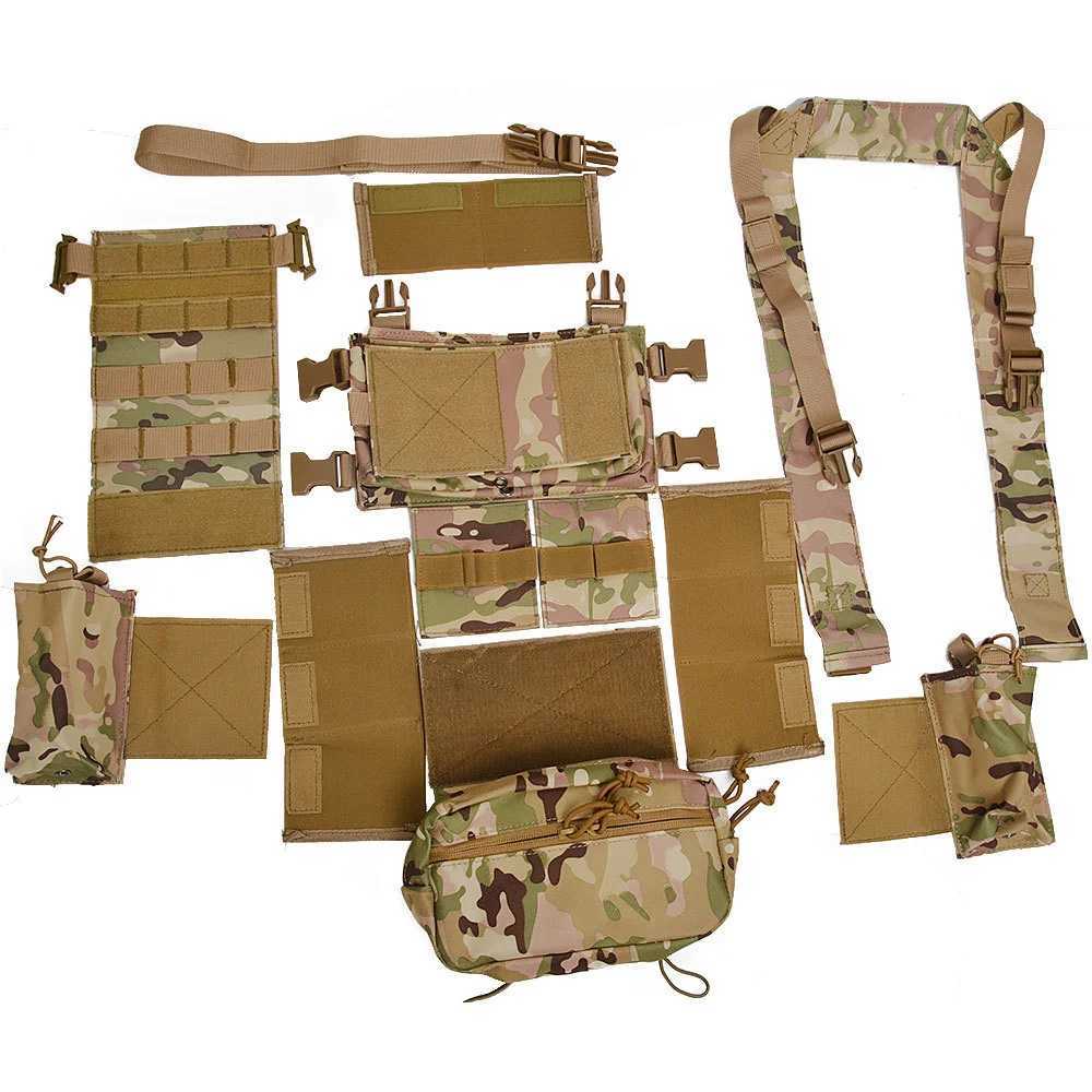 Tactical MK3 Chest Rig Modular Hunting Vest Camo SACK Pouch H Harness M4 AK Magazine Insert Airsoft Paintball AccessoriesXJ250219