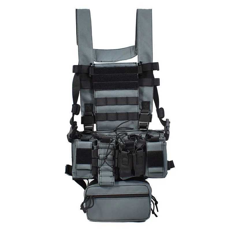 Combat Tactical MolLE Vest Ammo D3 Chest Rig REMovabLE Hunting Airsoft Paintball Gear Vest With AK 47/74 Magazine PouchXJ250219