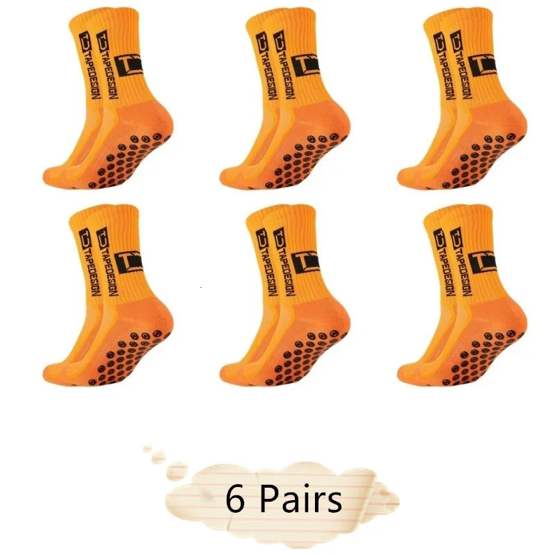 6 Pairs Men Women Soft Breathable Anti-slip Football Socks Running Soccer Basketball Cycling Sports Grip Socks 250219