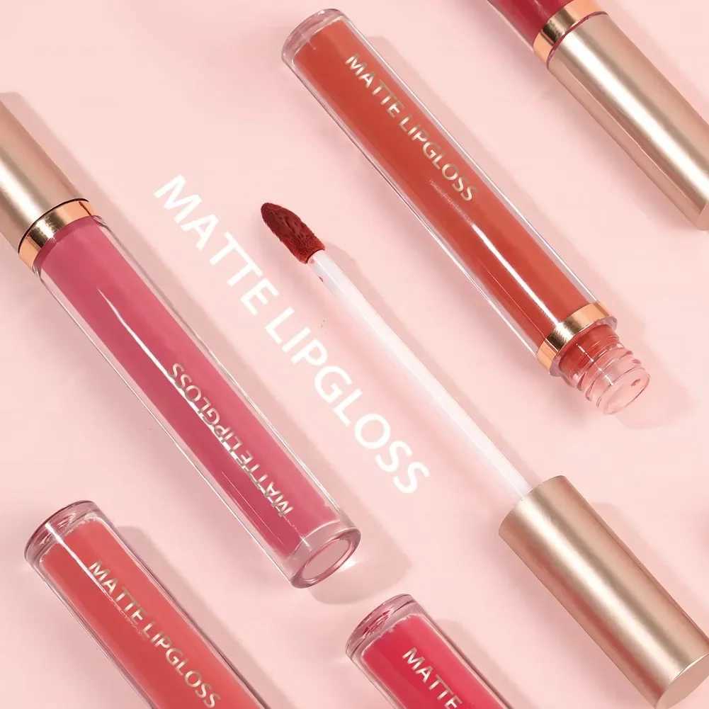 6Set Matte Lip Gloss AB two sets Not Stained with Cup Mouth Red Lip Gloss Moisturizing Long Lasting Not Easy To Fade Lip GlossW250219