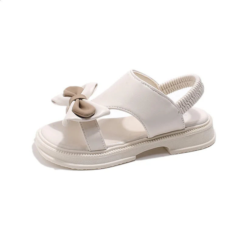 Summer Childrens Sweet Sandals for Girls Fashion Korean Style Soft Bottom Anti slip Unique Bow Cool Open Toe Beach Shoes 250219