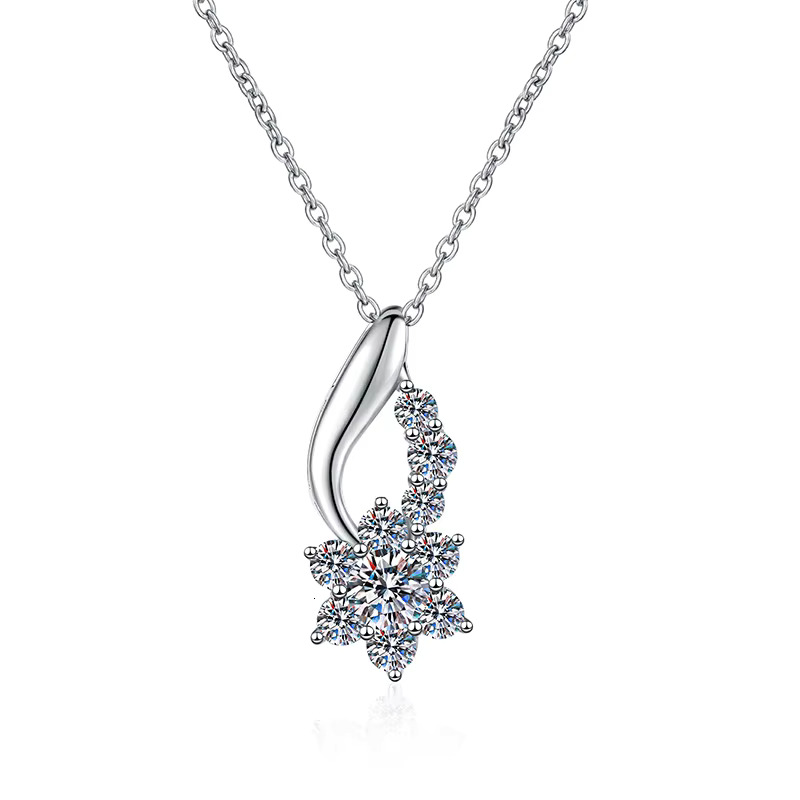 Hotsale VVS D Color Moissanite Dia Pendant Necklace for Women S Sterg Sier Jewelry Girl Wholesale