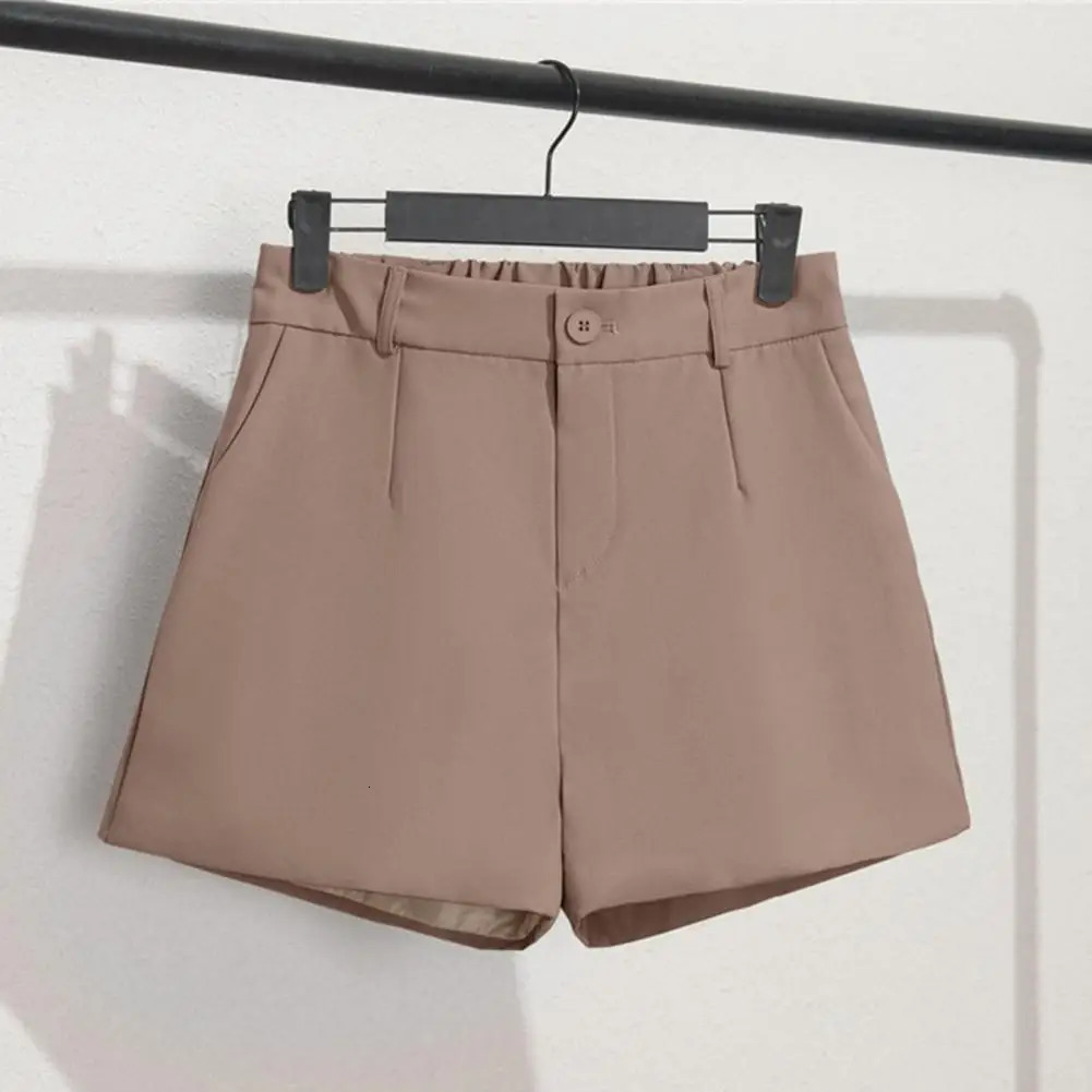 Above Knee Length Chic Casual Women Shorts Office Lady Summer Shorts Wide Leg Women Garment 250214
