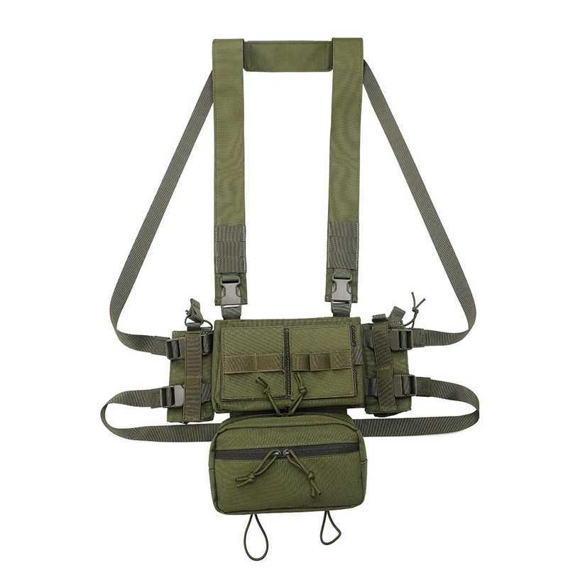 Hunting Combat Tactical MK3 Chest Rig Mini Outdoor Airsoft MOLLE System Duty Vest Military Carrier Chest Vest with Mag PouchXJ250219