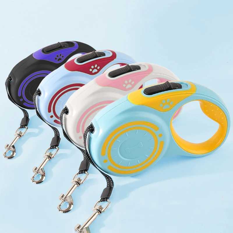 3m 5m Nylon Dog Leash Automatic Retractable Durable Cat Lead Extending Puppy Walking Running Traction Roulette For Small DogsXJ250218