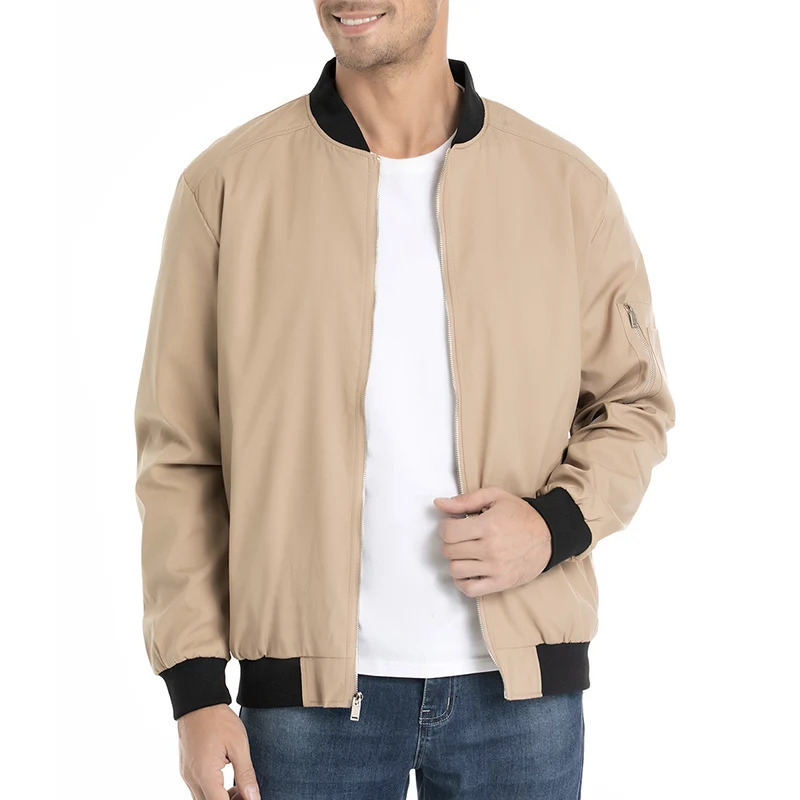 Autumn Lightweight Bomber Jacket Men Spring Casual Varsity Baseball Coat Fashion Pilot Sport Track USA Size 250218
