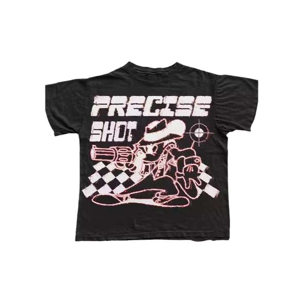 Summer personalized creative design printed American street Y2K Harajuku loose round neck pure cotton T-shirt for men and women