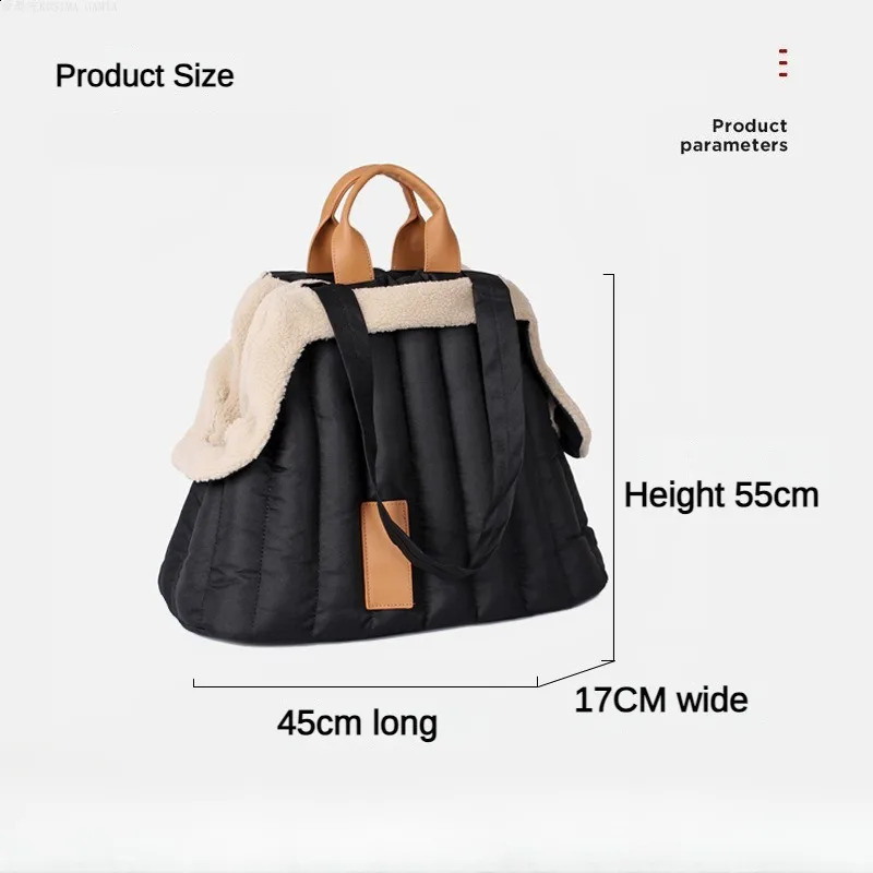 Pet Dog Bag Is Portable and Comfortable for Travel Handbag Winter Warm Removable Velvet Handbag Accesorios Para Perros 250217