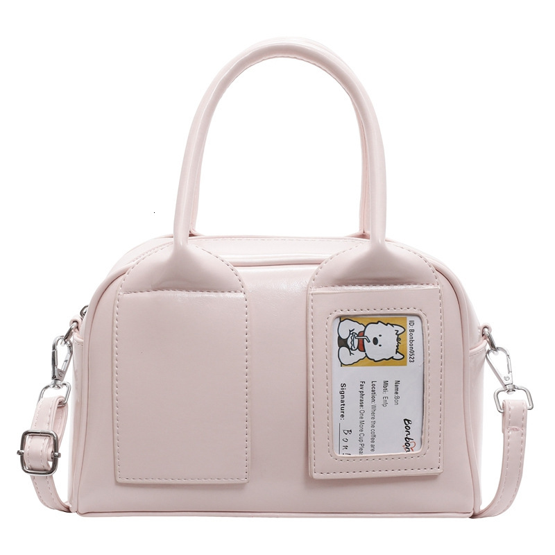 Bright Korean solid color hand-held Boston 2025 early spring new item, niche and interesting design, single shoulder crossbody bag #swissmilitary