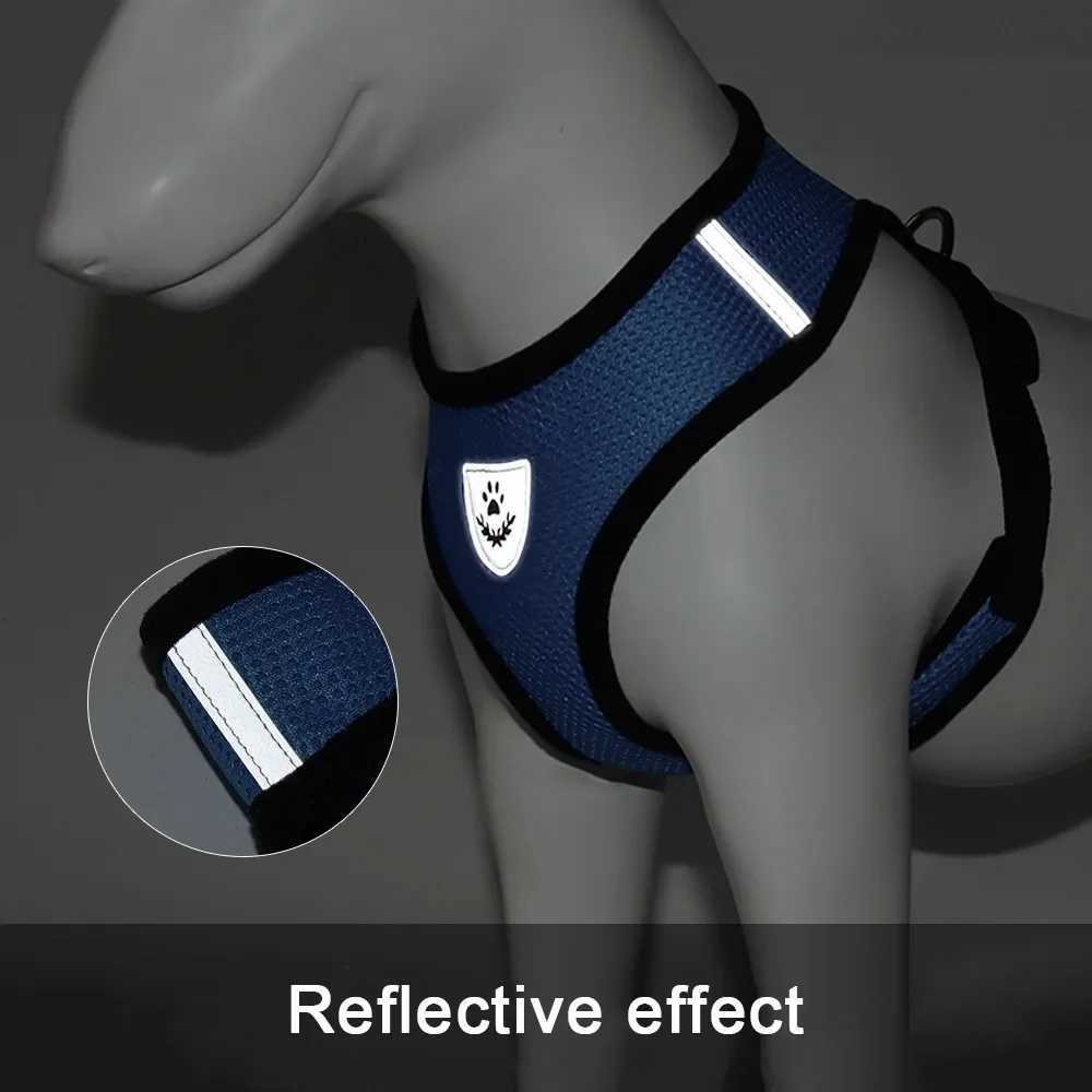 Puppy Cat Vest Harness With Leash Breathable Mesh Pet Chest Straps For Chihuahua York Harnesses Reflective Bulldog Walking LeashXJ250218