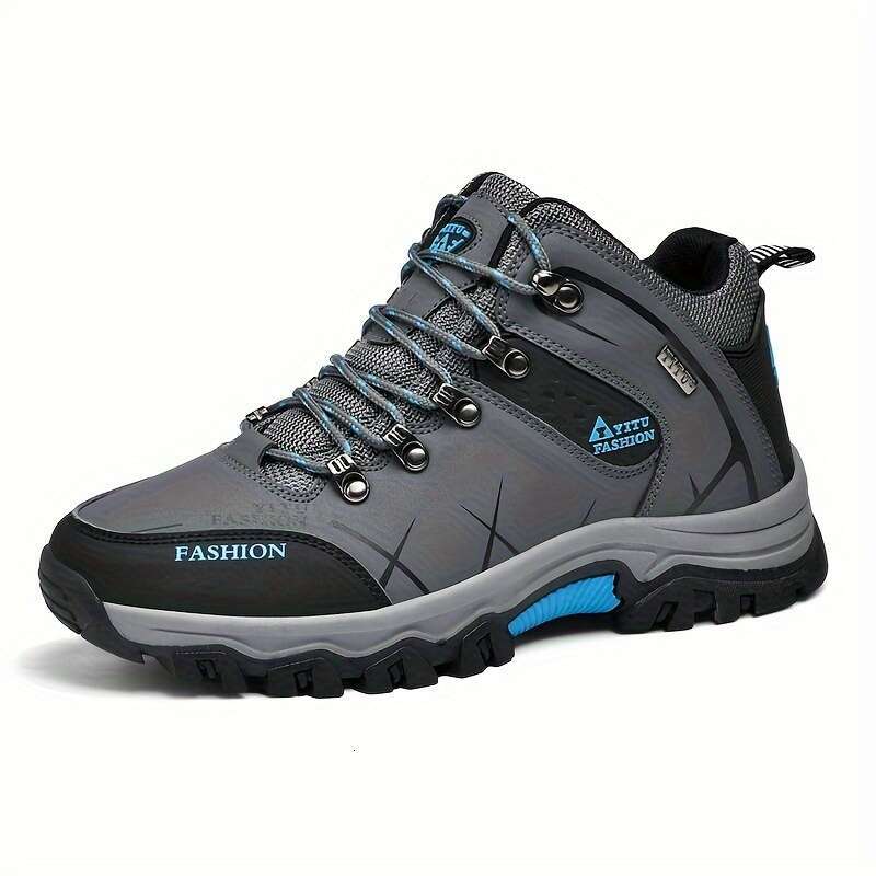 Four Seasons Leisure Mountaineering Shoes - Non slip Comfortable Outdoor Shoes, Lace up Design and Breathable Me sh ing