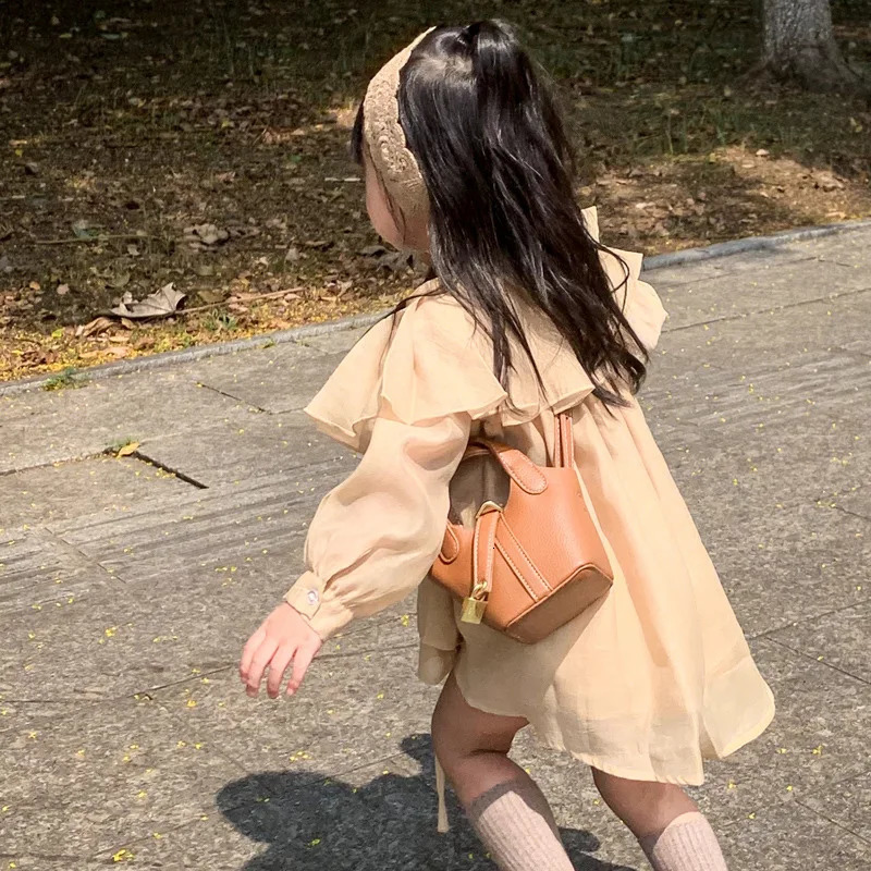 Children messenger bag bucket bag princess handbag crossbody bag kids bags for girl bags 250219