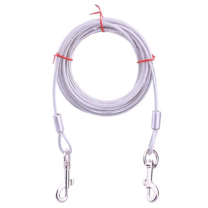 3M Outdoor Pet Leash With Dog Fixed Pile Metal Screw Stake For Camping Garden Ground Steel Wire Dogs Leads Leashes SetXJ250218