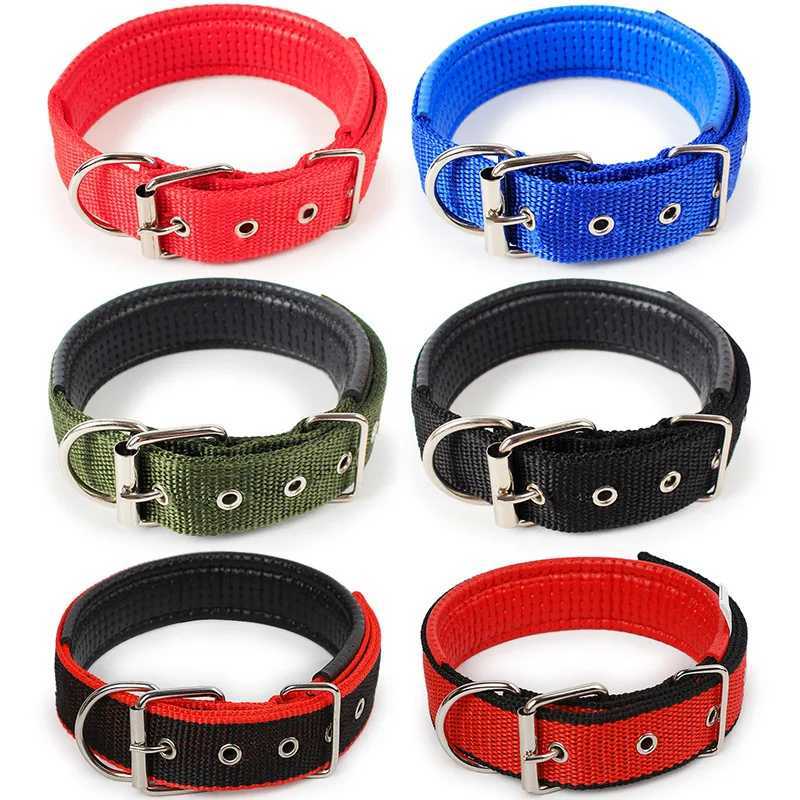 Adjustable Nylon Pet Dog Collar for Small Large Dogs Sturdy Puppy Big Dog Collars Pitbull Pug Products for Pets Dog Necklace W250219
