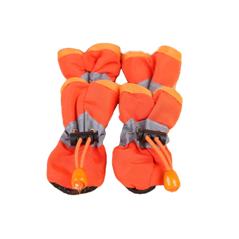 4pcs/set Waterproof Pet Dog Shoes Anti-slip Rain Boots Footwear for Small Cats Dogs Puppy Dog Pet Booties Pet Paw Accessories